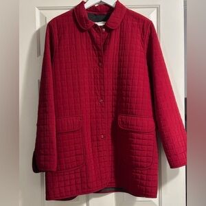 Vintage Jones New York Quilted Red Barn Style Ladies’ Jacket - Size Medium